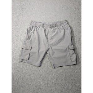 Arne Shorts Mens Large Cargo Utility Elastic Waist Drawstring Gray
